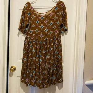 Comfy and cool summer oversized dress with a fun pattern - size Medium/Large